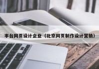 丰台网页设计企业（北京网页制作设计营销）